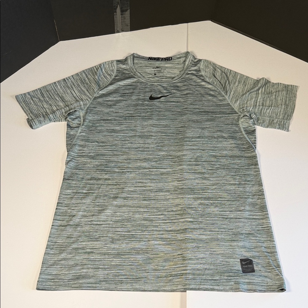 Nike Pro Dri-fit Men's Heathered Gray Short Sleeve Tee